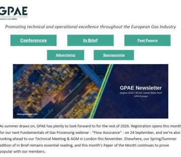 GPAE August Newsletter 2026